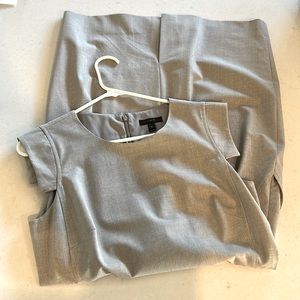 J Crew size 6 Cap Sleeve Grey sheath business dress with pockets